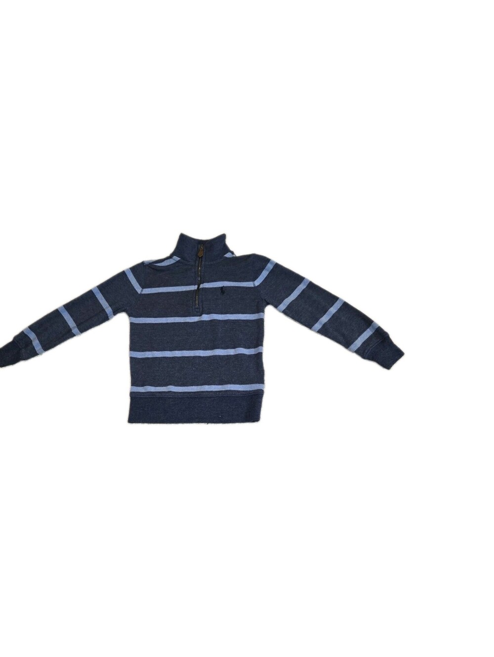 polo ralph lauren polo sz 3t boys 1/4 Zip Blue Striped Logo